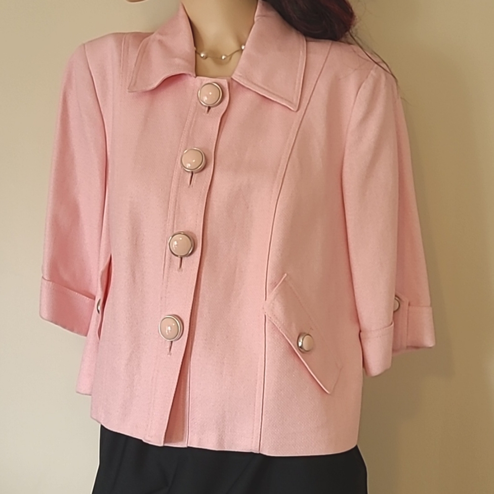 Vintage Pink Linen Jacket
